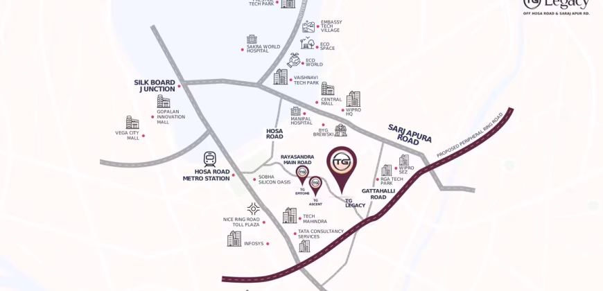 TG Legacy – Premium 2 & 3 BHK Flats for Sale in Hosa Road, Bangalore